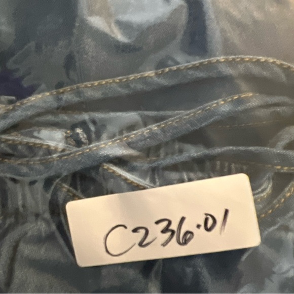 Zara Chambray Embroidered Midi Dress Women Small Halter Neck - Picture 15 of 15